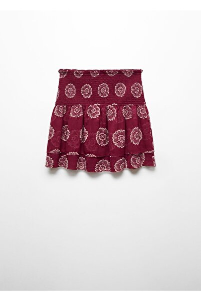 Mango Teen Desenli Fırfırlı Etek