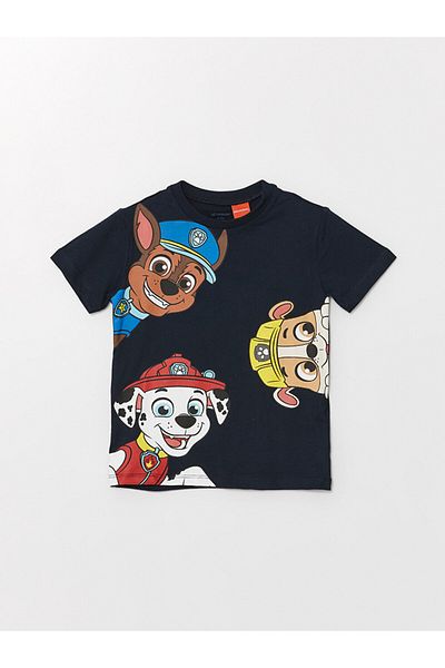 LC Waikiki Paw Patrol nyomtatott kisfiú póló és rövidnadrág - Crew nyakú 2 részes készlet