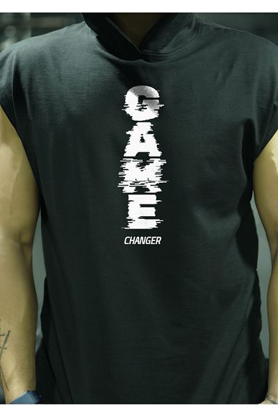 Oxlade Black Fitness Tank Top - 100% Cotton, Hooded, Oxlade ® Fabric