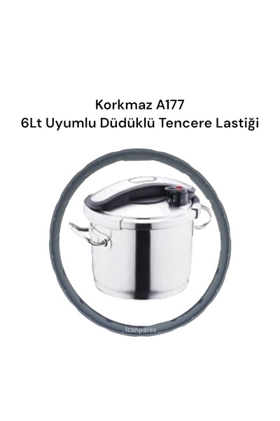 shopdrm KORKMAZ Düdüklü Tencere  A177 6Litre Uyumlu Düdüklü Tencere LASTİĞİ İ...