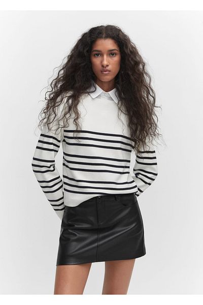 MANGO Woman Strickpullover mit U-Boot-Ausschnitt