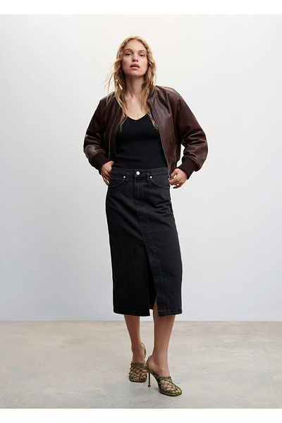 MANGO Woman V-neck knit blouse