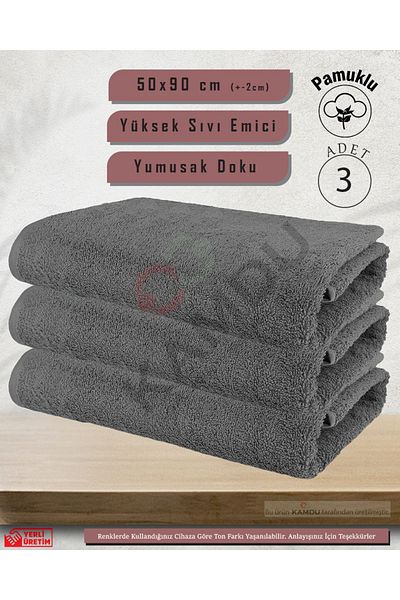 Embays 50X90Cm Cotton Towels - 3 Pieces Barber, Hairdresser, Athlete and Hand Face Towels