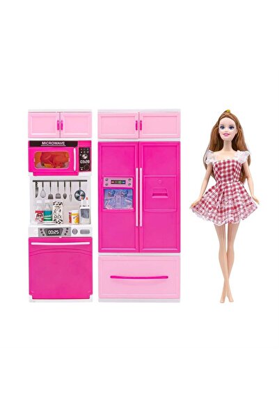 scntoys Anlily Bebek ve 2'li Mutfak Seti Oyuncak Mutfak Seti + Bebek Evcilik ...