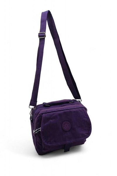 Baginn Geantă de mână pentru femei cu curea încrucișată violet - Kılinkır Fabric 571 Collection