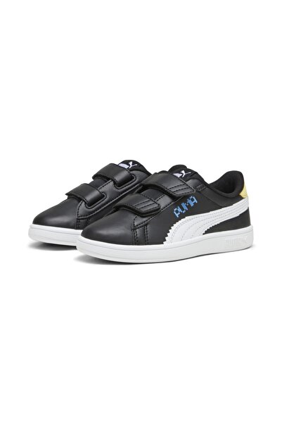 Puma Smash 3.0 Lets Play Çocuk Siyah Sneaker