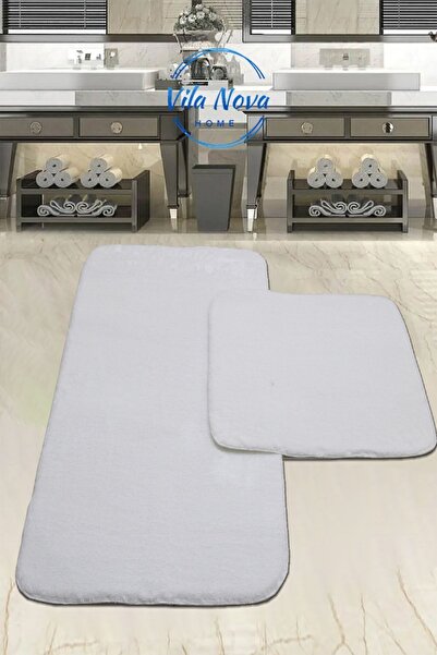 Vila Nova (60X100-60X50) Set de 2 covor de baie moale, lavabil, cu stâlp de p...
