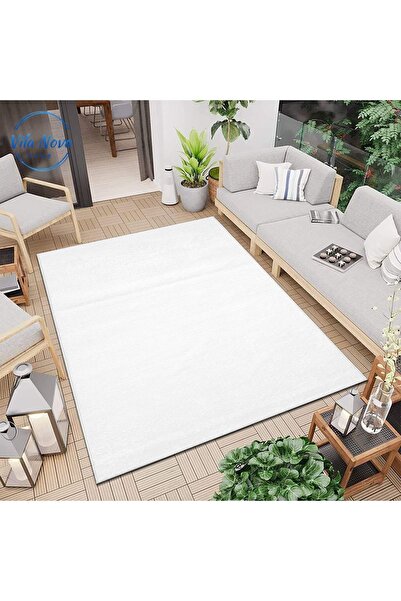 Vila Nova Home Beyaz Post Peluş Yumuşak Yıkanabilir Kaymaz Dot Taban Antibakt...