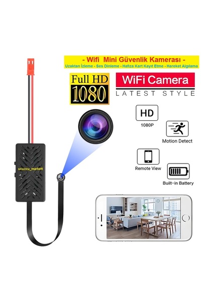 Kalite WİFİ MİNİ GÜVENLİK KAMERA (UZAKTAN İZLEME-SES DİNLEME-HAFIZA KART KAYI...