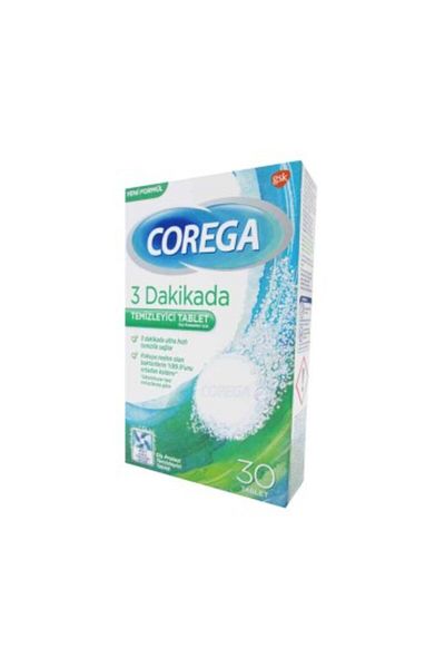 Corega 30 قرصًا من منظف أسنان الأسنان - واحد