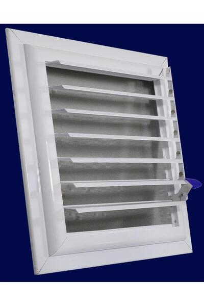 SAHMO METAL 45x40 Beyaz Alüminyum Hareketli Menfez Yüzeysel Banyo Wc Havalandırma Menfezi