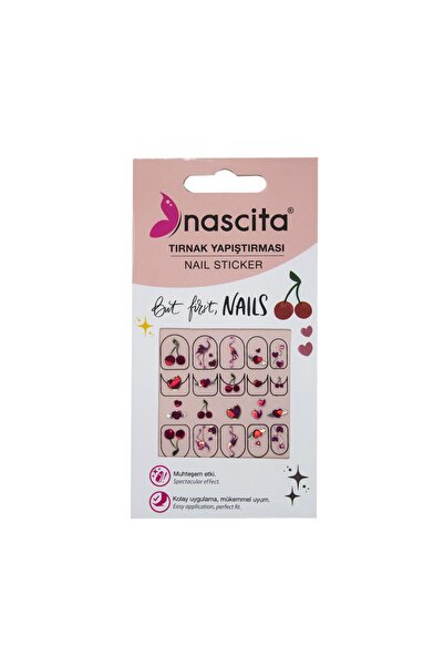 nascita Kiraz Desenli Tırnak Stickerı - 30