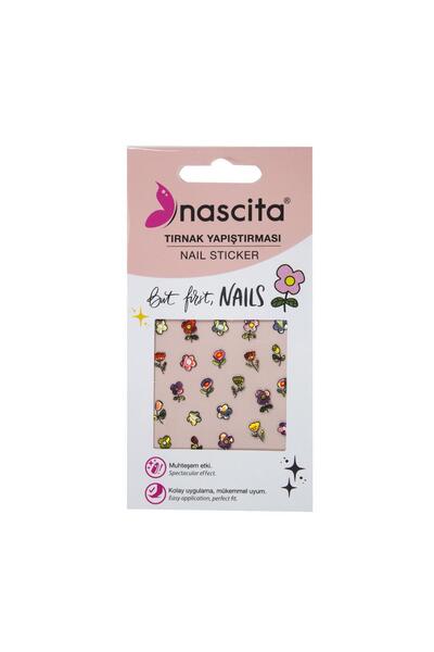 nascita Çiçek Desenli Tırnak Stickerı - 31