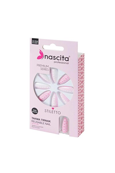 nascita 24'lü Stiletto Renkli Takma Tırnak - 186