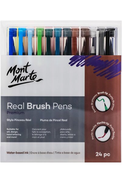 Mont Marte MM Premium Gerçek Fırça Kalemleri 24'lü