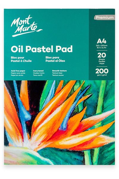 Mont Marte Premium MM Oil Pastel Pad - 200gr, A4, 20 Sheets