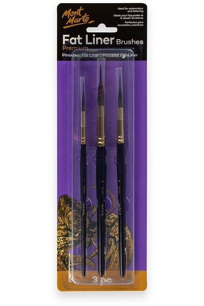 Mont Marte Σετ βούρτσας MM Oil Liner - Premium 16,10,6 Taklon/Squirrel