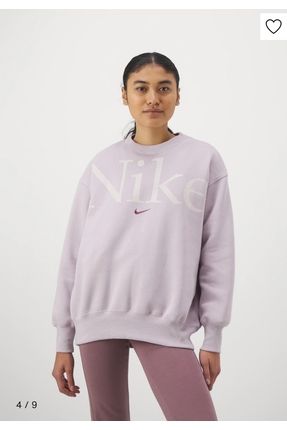 Nike Sportswear Phoenix Fleece Oversized Crew Neck Logo Pembe Kad n Sweatshirt Fiyat Yorumlar Trendyol