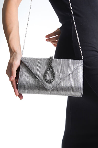 LUNA FLOWER Βραδινή τσάντα PLATINUM - Βραδινή τσάντα και Portfolio