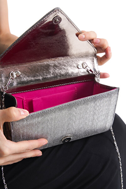 LUNA FLOWER Βραδινή τσάντα PLATINUM - Βραδινή τσάντα και Portfolio