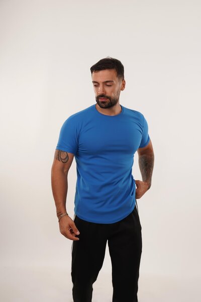 SCSARVİN Mavi Rahat Kalıp T-SHİRT FİYAT PERFORMANS ÜRÜNÜ