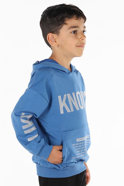 Kiko Boy's Hooded Long Sleeve Sweatshirt - Knows Printed