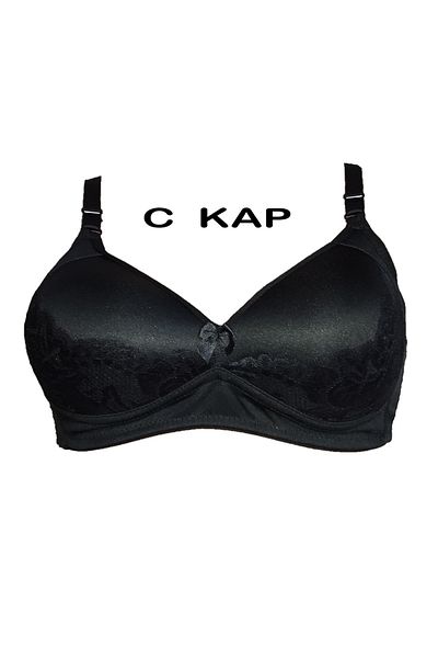 A&K ZÜMRA Black Lace Recovery C Cap Bra - Wire Free Supportless