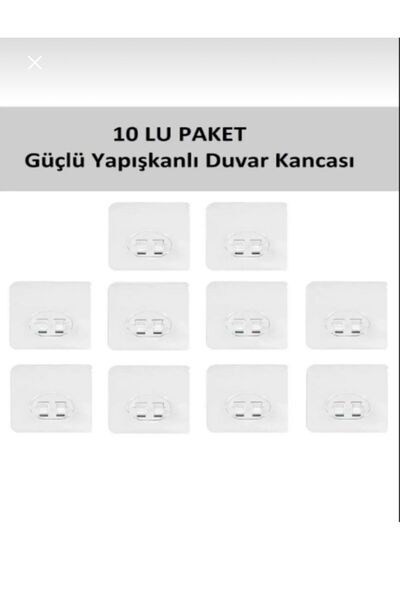 Genel Markalar Yedek 10 Adet Yapışkanlı Sticker Kendinden Yapışkanlı Kancalı ...