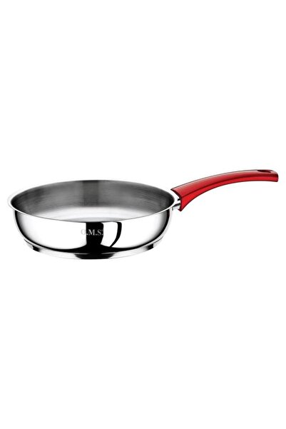 OMS 22x6 Cm Yumy Red Steel Pan - Without Lid