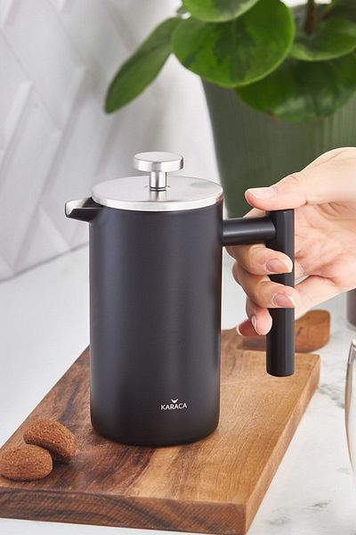Karaca Presă franceză neagră mat 350 ml - perete dublu