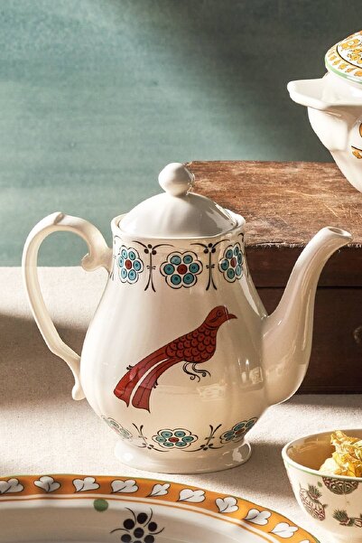 Karaca Paye Selçuklu Serisi Kuşlu Porselen Demlik 965 ml