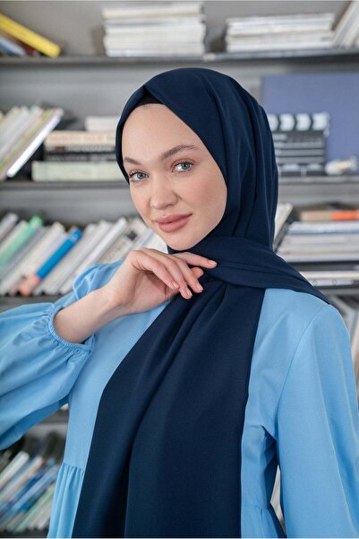 Sweet Notes Medine İpeği Şal Lacivert