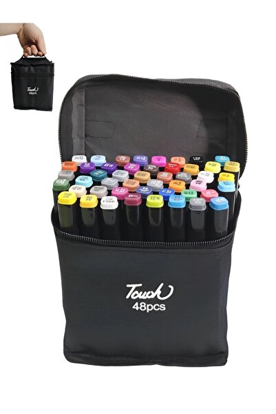 Touch قلم ماركر مع حقيبة قماش TOUCHBOOL 48 قطعة