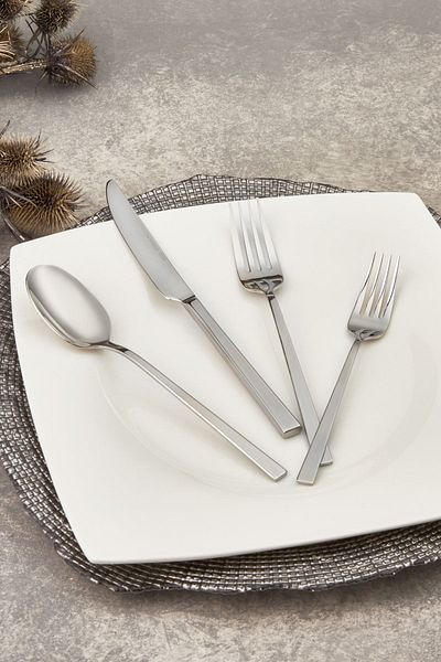 Karaca Adriatic 24 Piece Elegance Fork Spoon Knife Set for 6 Persons Boxed