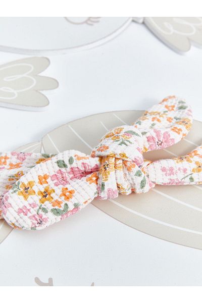 LC Waikiki مجموعة ربطات شعر للفتيات الصغيرات من LCW Baby منقوشة بفيونكة من 3 قطع