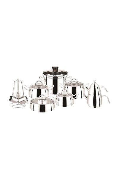 Karaca New Zeyna Induction Base 7 Lt Pressure Cooker 17 Piece Steel Dowry Set