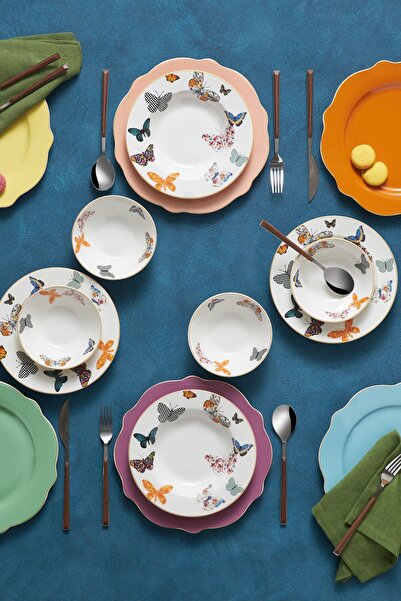 Karaca Flying 18 Parça 6 Kişilik Porselen Yemek Takımı