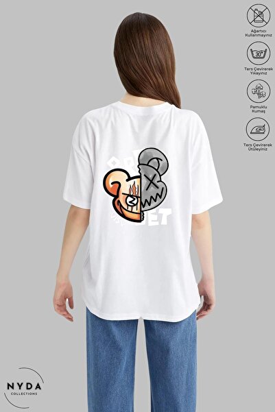 Nyda Collections Unisex majica kratkih rukava sa okruglim izrezom i printom m...