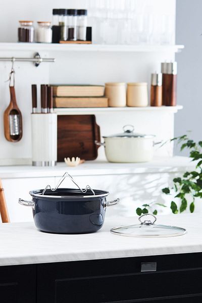Karaca Mutfakaksever Induction Based Enamel Frying Pot 22 Cm Anthracite