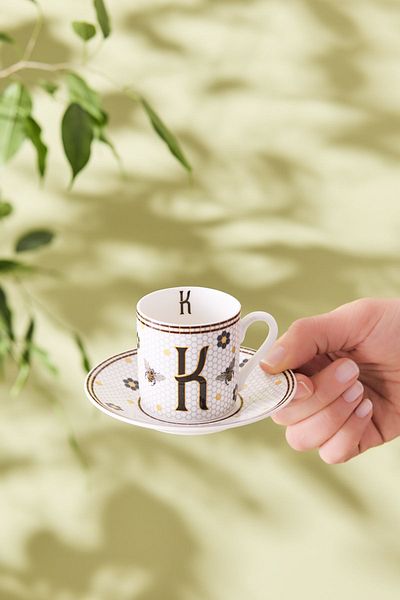 Karaca 80 ml Coffee Cup - Letter K