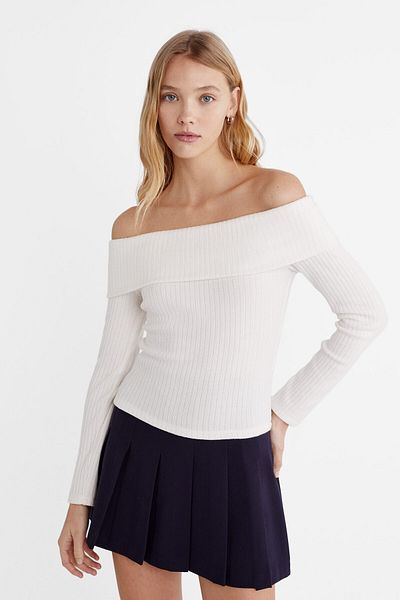 Stradivarius Open Shoulder T-Shirt