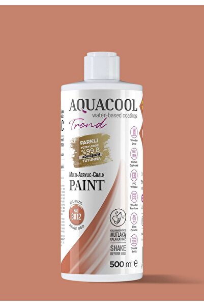 Aquacool Trend Akrilik Hobi Boya 500 ml Su Bazlı Hibrit Dönüşüm Boyası Ral 30...