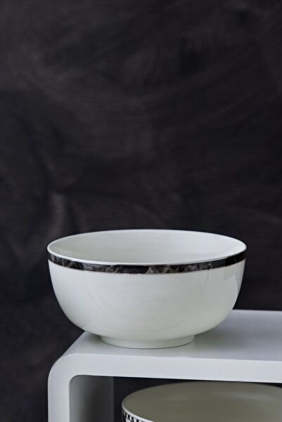 Karaca Damalı Çizgi Porselen Noodle Kasesi 14 Cm