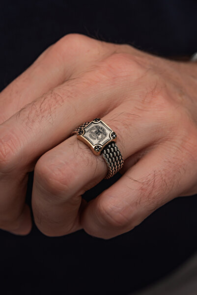 ALYANSEVİM Selçuklu Devleti Çift Başlı Kartal 925 Gümüş Erkek Yüzük