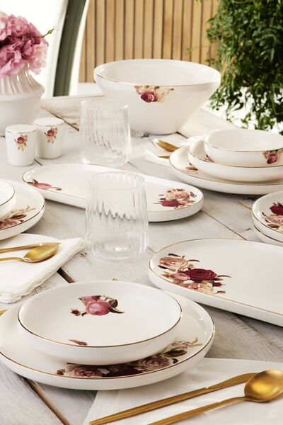 Karaca Streamline Carina 59 Parça 12 Kişilik New Bone Yemek Takımı