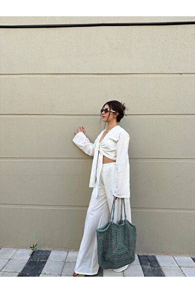 Butik مجموعة علوية سفلية من الكتان من Flam