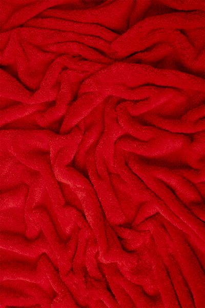 Gleamy Double Sided Red Welsoft Washable Plush Fabric 100x180