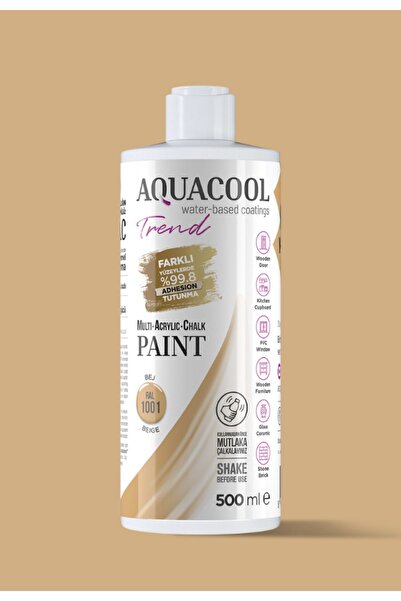 Aquacool Trend Akrilik Hobi Boya 500 ml Su Bazlı Hibrit Dönüşüm Boyası Ral 10...