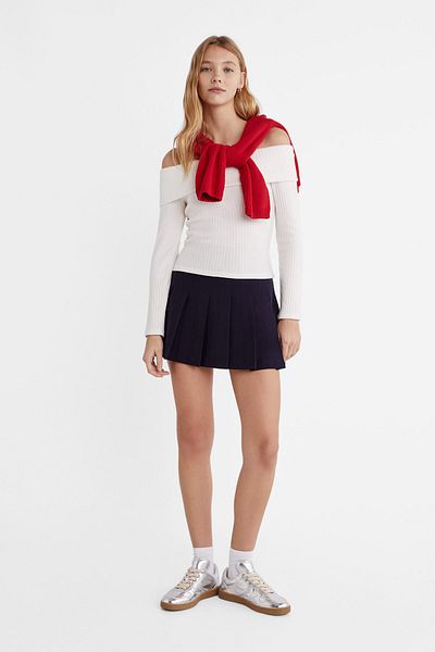 Stradivarius Open Shoulder T-Shirt