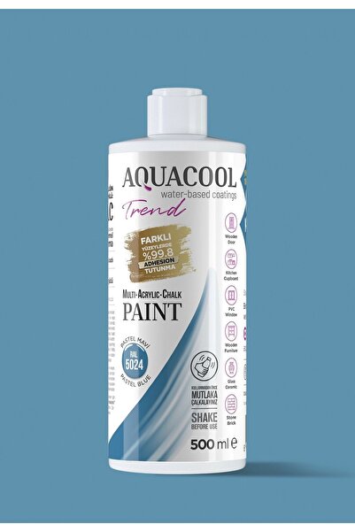 Aquacool Trend Akrilik Hobi Boya 500 ml Su Bazlı Hibrit Dönüşüm Boyası Ral 50...